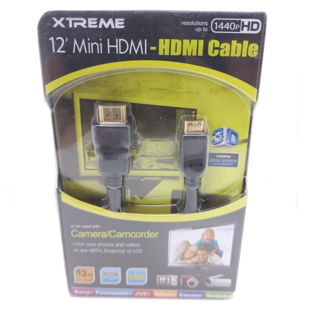 XTREME 12' Mini HDMI - HDMI Cable New Sealed